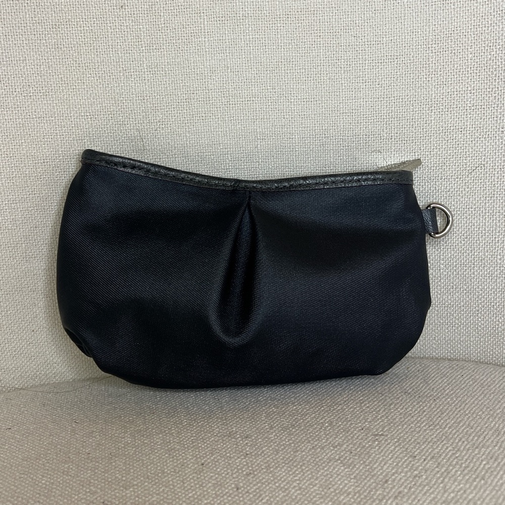MZ Wallace Black Gathered Nylon Cosmetic Pouch